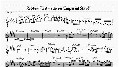 Robben Ford Imperial Strut Solo Transcription Youtube