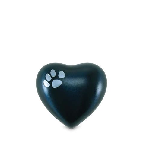 Classic Paws Blue Hart Urn Voor Gram As Met Pootafdruk