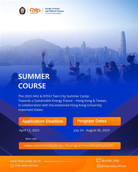 Fisip Undip Official On Twitter Summer Course The Hku Nthu