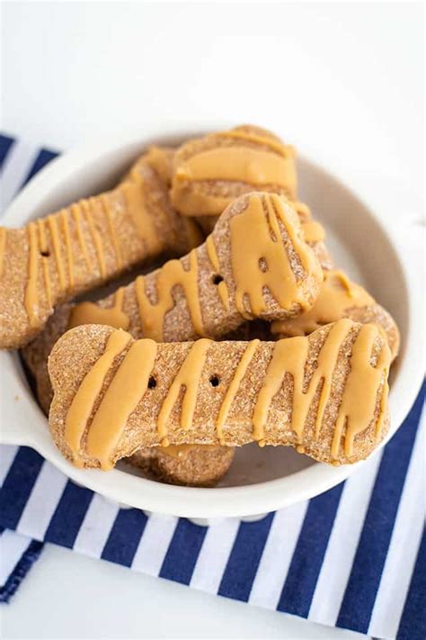 Homemade Peanut Butter Dog Treats - Cookie Dough and Oven Mitt