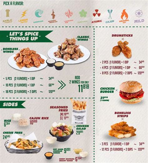 Wingstop Printable Menu Placing An Order At Your Nearest Wingstop Ahead