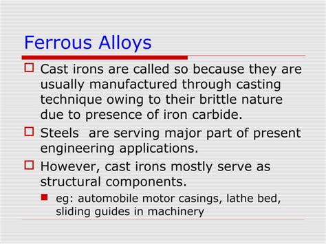 Ferrous Alloys Ppt