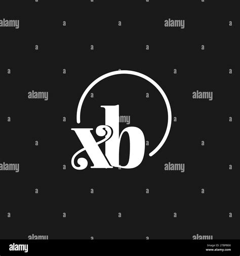 Xb Logo Initials Monogram With Circular Lines Minimalist And Clean