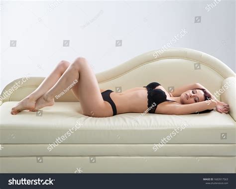Sexy Slender Brunette Model Long Hair Stock Photo Shutterstock