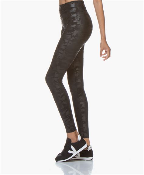 Spanx® Faux Leather Camo Leggings Matte Black Spx 20185r 9986