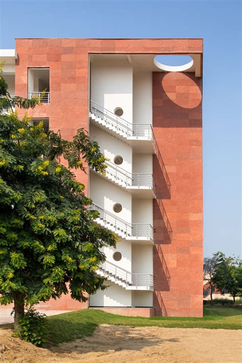 Vidya Devi Jindal Paramedical College Is Clad In Red Sandstone