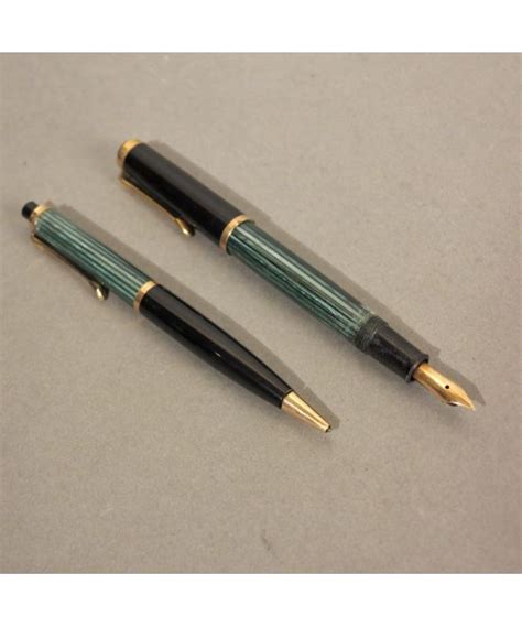 Marbled Pelikan Piston Fountain Pen With Pencil