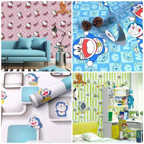 Jual Paket 5 Roll Wallpaper Stiker Dinding Dekorasi Kamar Tidur Anak