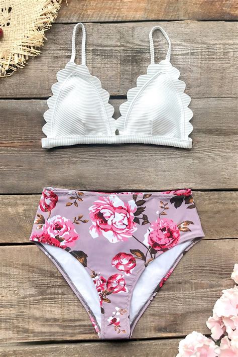 Jakobsmuschel Dreieck Bikini Mit Hohem Taille Cupshe Deutschland