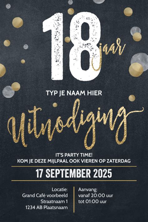 Uitnodiging 18 Jaar Luckz Originele Uitnodigingen Maken Voor Je 18e