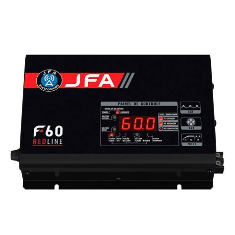 Fonte Automotiva JFA 60A Red Line Bivolt Voltímetro Digital Fonte