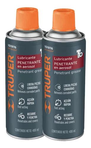 Pack Dos Lubricante Penetrante En Aerosol 400 Ml Truper