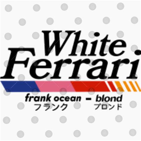 Frank Ocean BLOND WHITE FERRAR Art Shirt Aopprinter