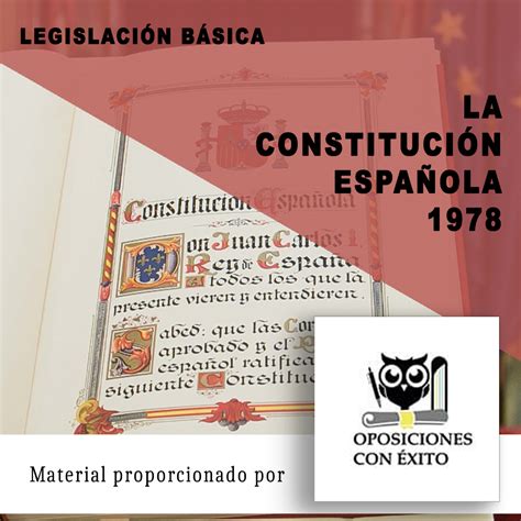 La Constitución Española De 1978 De 1978 Oposiciones Con Éxito