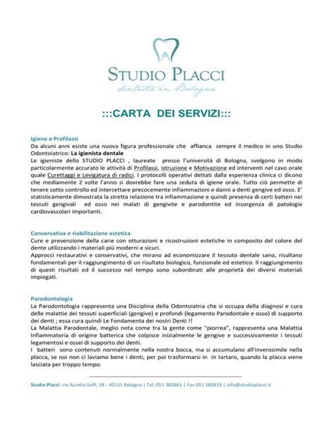 Carta Dei Servizi