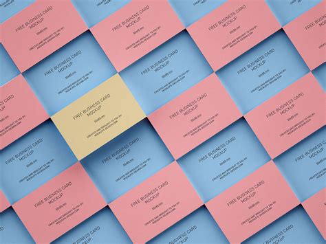 Free Stacked Multiple Business Card Mockup Psd Set Good Mockups