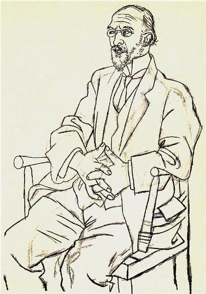 Portrait Of Erik Satie Pablo Picasso Pablo Picasso Drawings