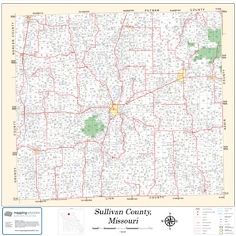 Sullivan County Missouri 2013 Wall Map