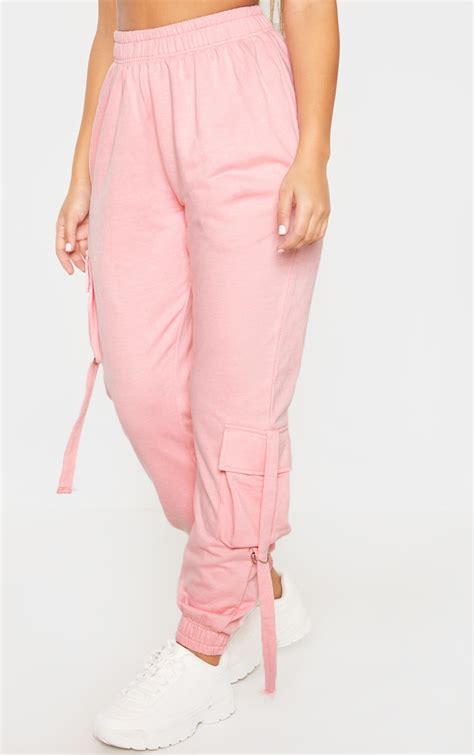 Candy Pink Cargo Detail Casual Joggers Prettylittlething Usa