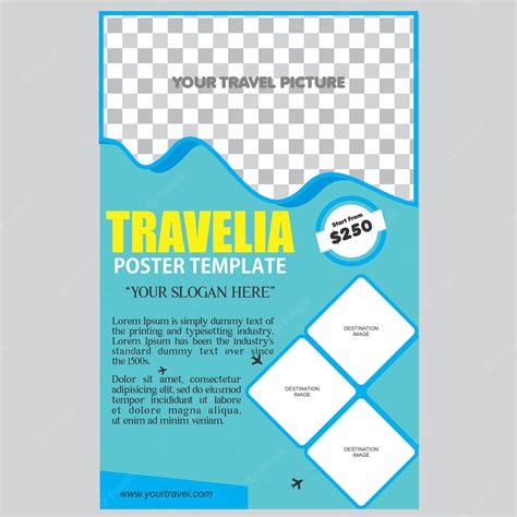 Premium Vector | Travel poster template design