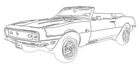 1968 Chevy Camaro Png Svg Dxf Eps Vector Files For Engraving Etsy