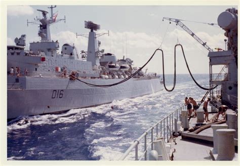 HMS London Indonesian Confrontation April 1965 Refueling From RFA