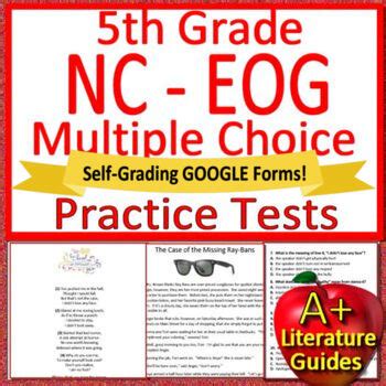 Th Grade Nc Eog Reading Practice Tests Printable And Self Grading