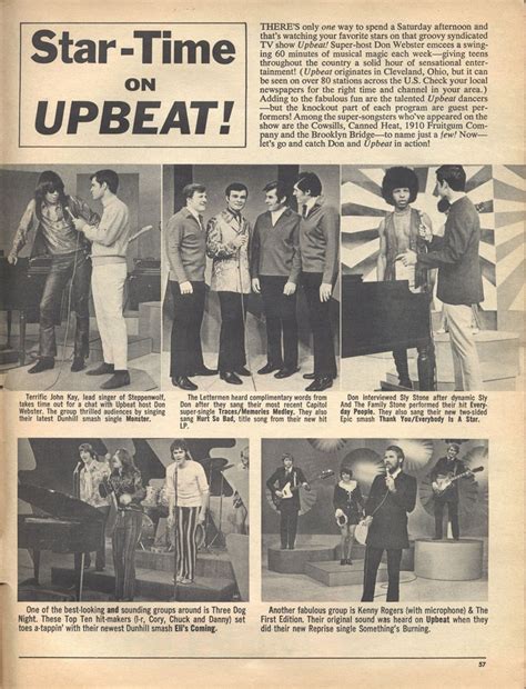 Upbeat! (1964-71, Syndicated) — This musical variety show was produced ...