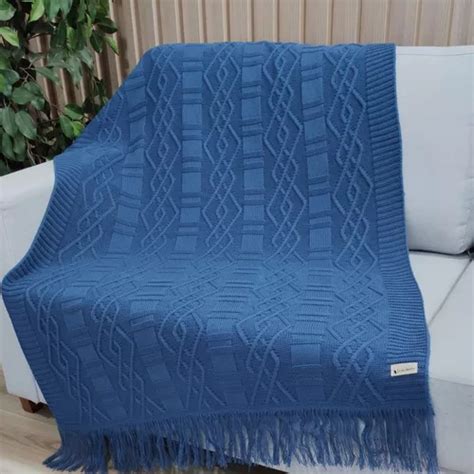 Manta Trico Decorativa X Cm Usufruto Tricot Parcelamento Sem Juros