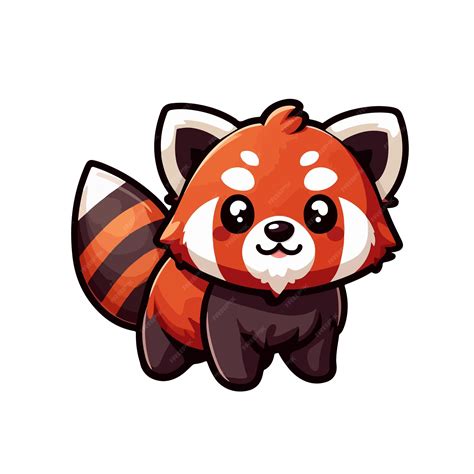 Premium Vector Cute Red Panda Cartoon Ai Generated Image