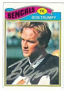 Bob Trumpy Autographed Football Card Cincinnati Bengals 1977 Topps