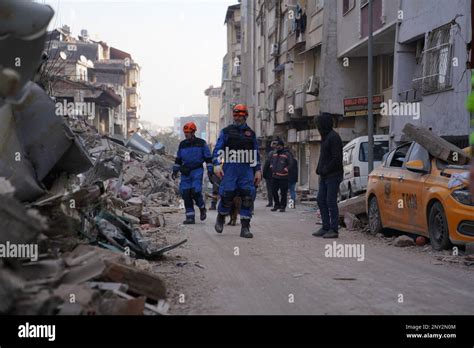 Antakya Hatay Turchia 12th Febbraio 2023 Terremoto In Turchia