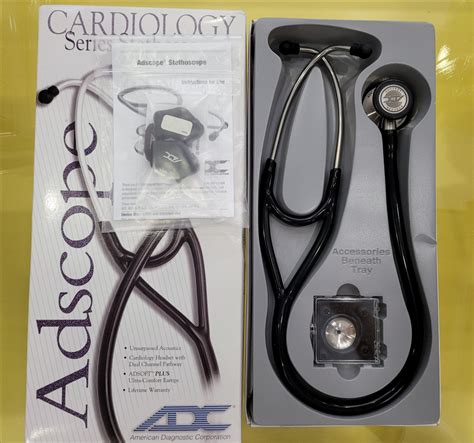 Ống Nghe Adc Cardiology Adscope® 601 Black 2 Màng Khám