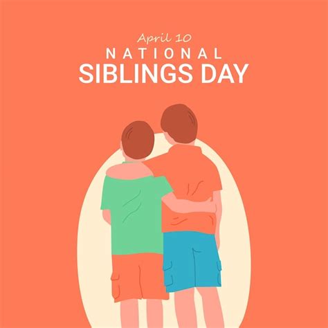 Premium Vector Happy National Siblings Day Background Template