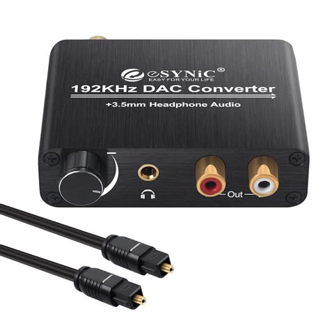 Dac Digital Optical Coaxial Toslink To Analog Stereo Rca Audio