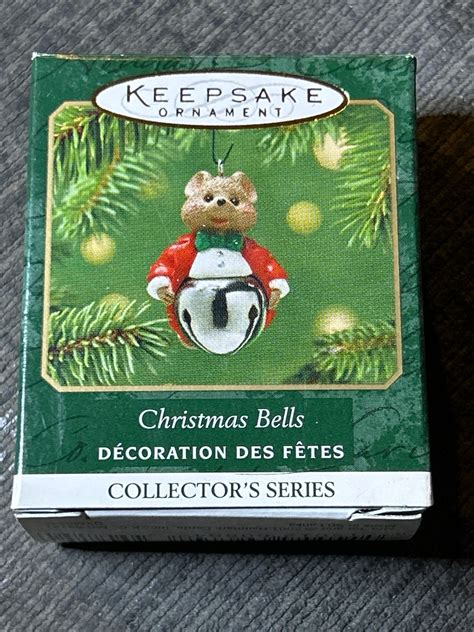 Hallmark Ornament Christmas Bell Mouse 7 In Series Nib Miniature Etsy