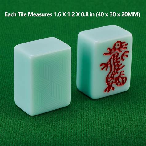 YANMEIYA American Mahjong Set 166 Premium Jade Green Mahjong Azulejos