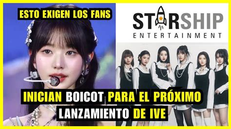 FANS INICIAN BOICOT PARA EL PRÓXIMO REGRESO DE IVE ESTO EXIGEN LOS