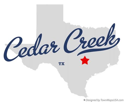 Map of Cedar Creek, TX, Texas