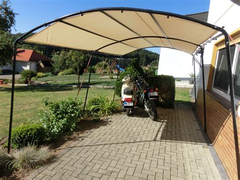 mobiler Rundbogen Carport 2 7m x 4 9m x 2 4m bis 3 5m Höhe Überdachung