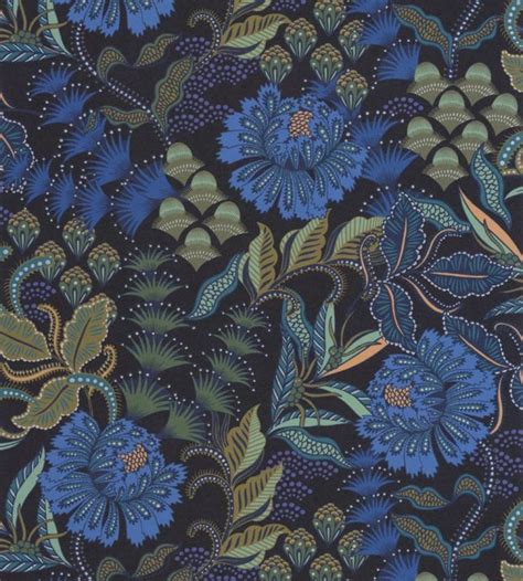 Bloomsbury Wallpaper In Bleu Indigo By Casadeco Jane Clayton