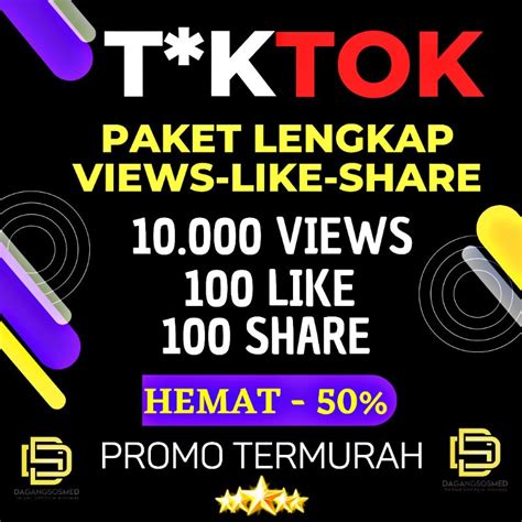 Jual PROMO TERMURAH TIK TOK PAKET BOOSTING FYP T KTOK VIEWS LIKE