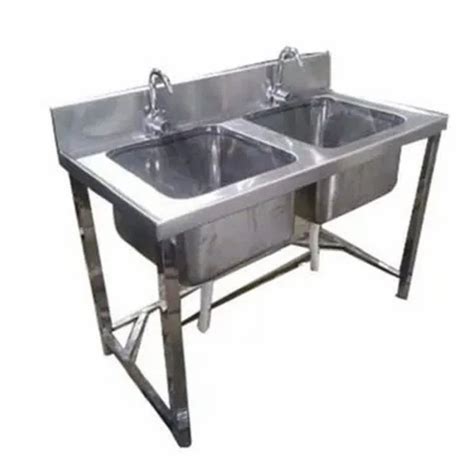 Silver Stainless Steel Double Bowl Sink At Rs 9500 In Madurai ID