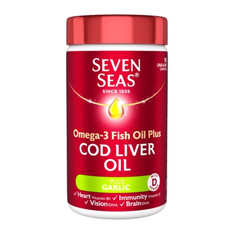 Seven Seas Cod Liver Oil Garlic Capsules Pharmacy Health From