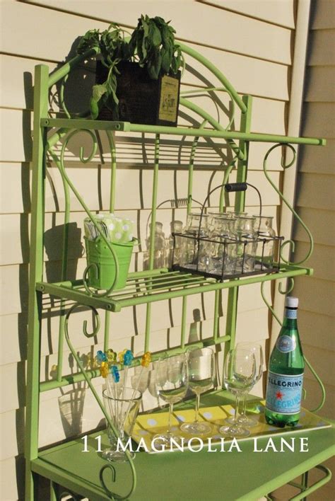 Outside Entertaining Rack Outdoor Bakers Rack Bakers Rack Decorating