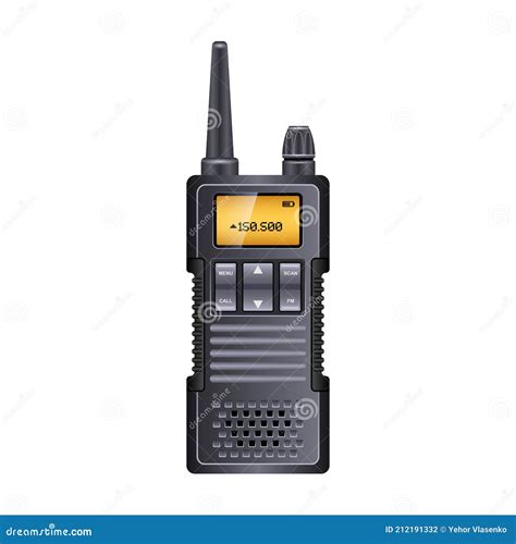 Walkie Talkie Vector Iconrealista Vector Icono Aislado Sobre Fondo