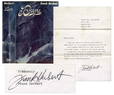 Sell Auction Your Frank Herbert Dune 1st Edition Signed With Dust Jacket