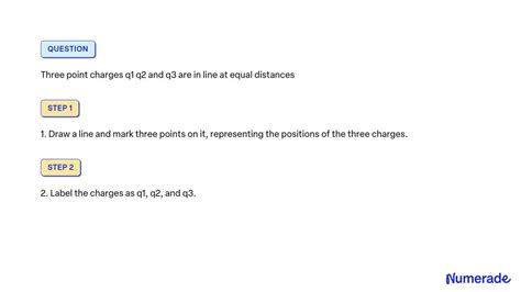 Solved Three Point Charges Q1 Q2 And Q3 Are In Line At Equal Distances