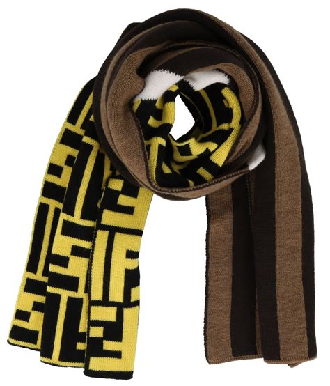 Fendi Fendi Wool Scarf Marronefango 11018153 Italist