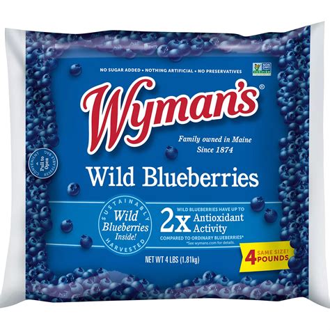 Wyman S Of Maine Frozen Wild Blueberries 4 Lbs Bj S Wholesale Club